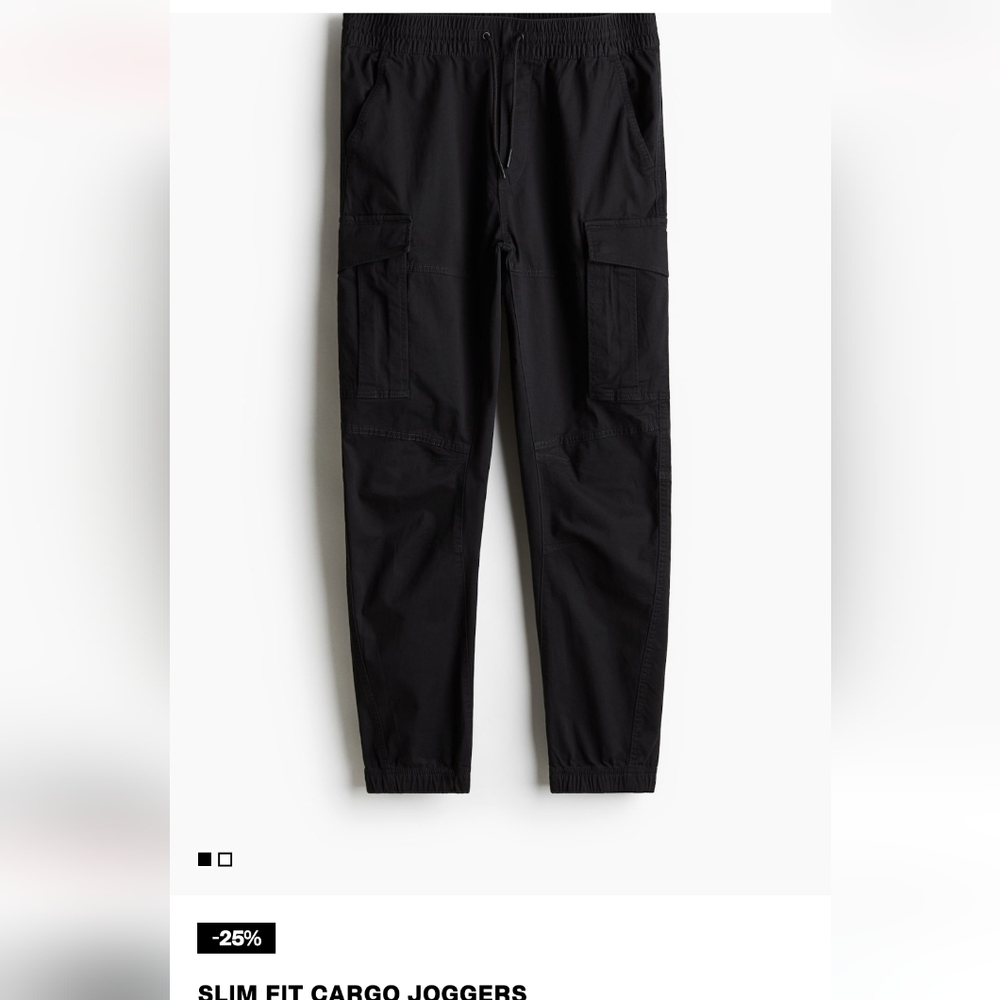 H&M Men's Dark Cargo Pants